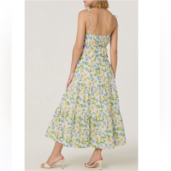 NWT ASTR the Label Tie Strap Tiered Maxi
Dress - Picture 3 of 4